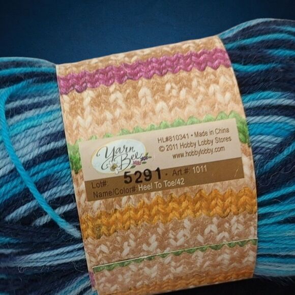 Mix Sock Yarn Lot of 2 Premier Serenity Color Borealis Yarn Bee Heel to Toe #42 - Picture 6 of 12